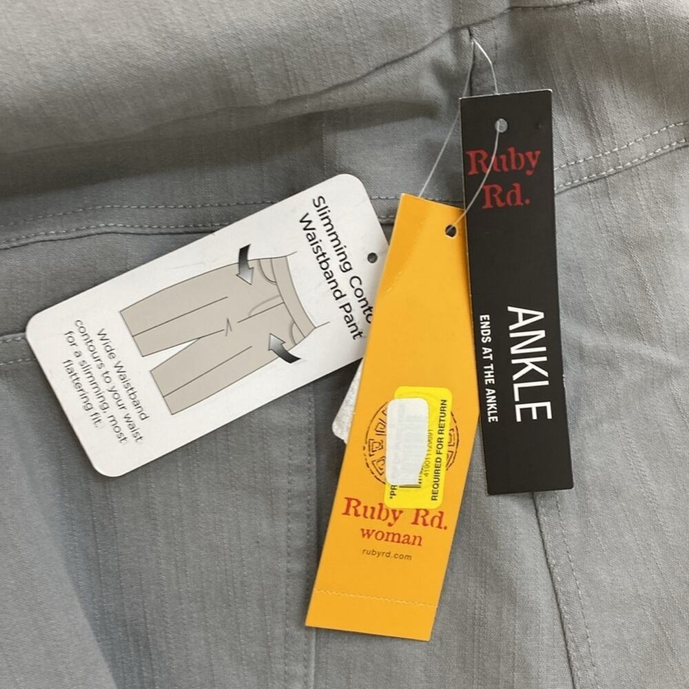 Ruby Rd. 22W Ankle Pants Gray - Picture 8 of 9